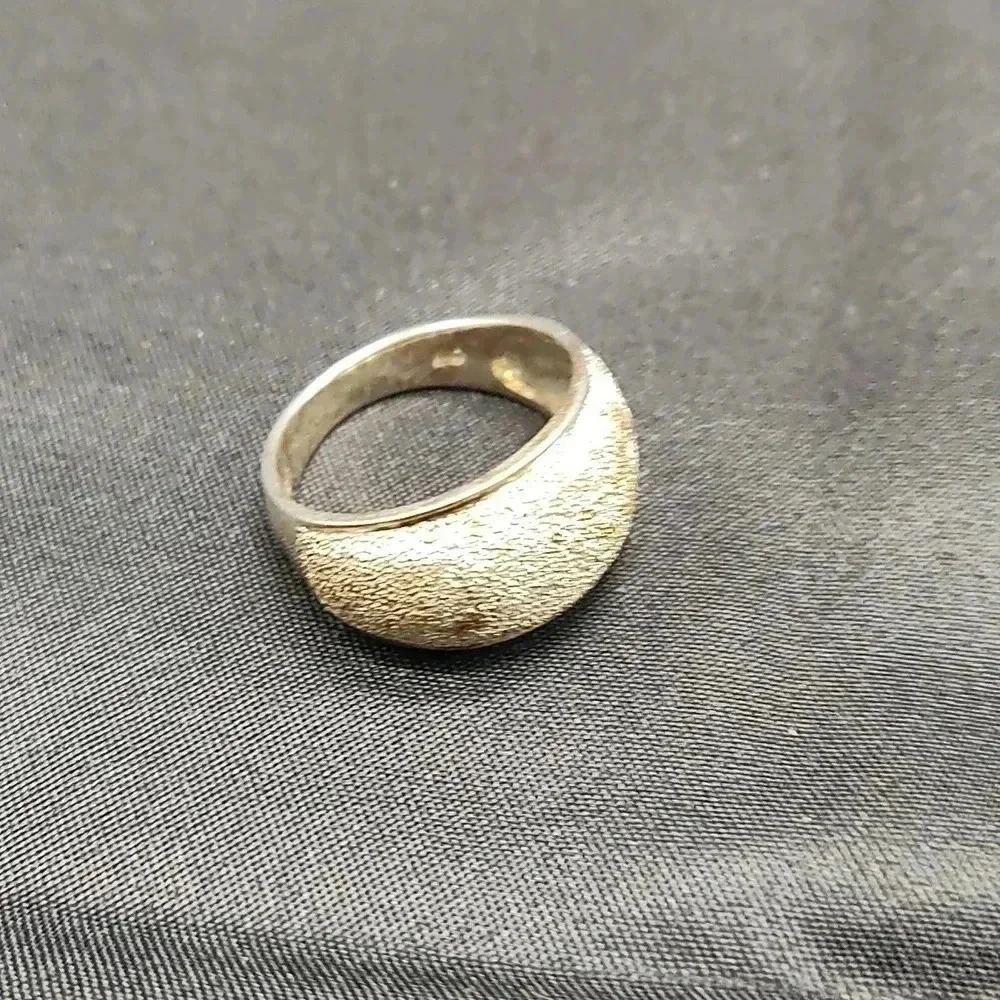 Sterling Silver Dome Textured Ring